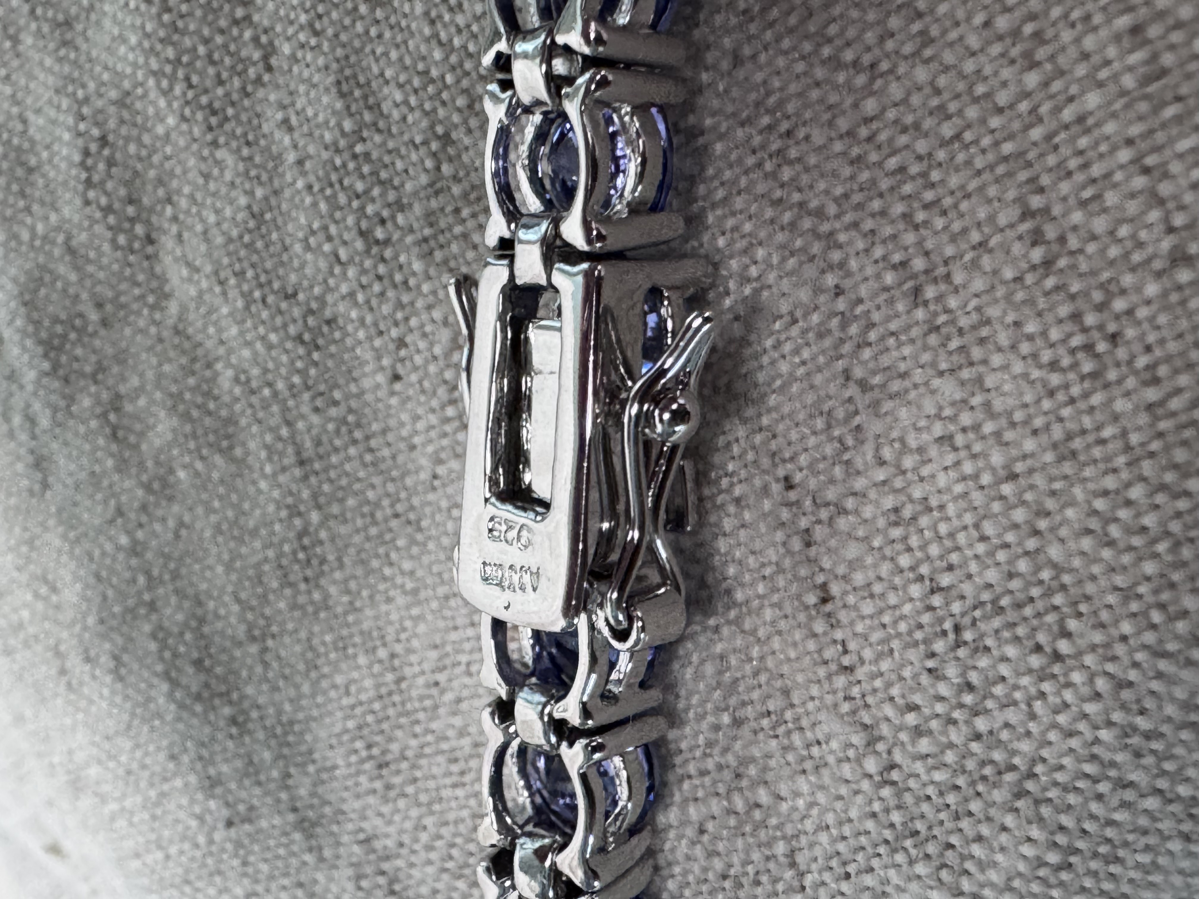 Blue Sapphire Tennis Bracelet thumbnail 4